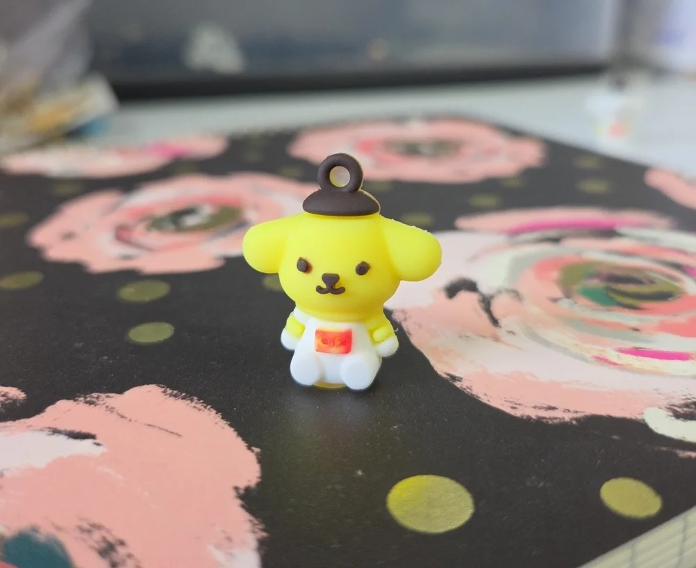 Pompompurin Yellow Dog Charm - Cute Pet Figure